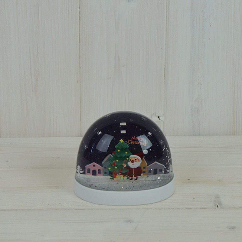 Snow Globe with Merry Christmas Santa detail page